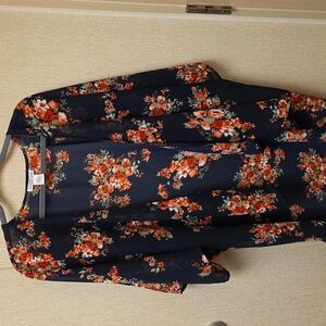 Dizzy Dark Floral Women's Blouse